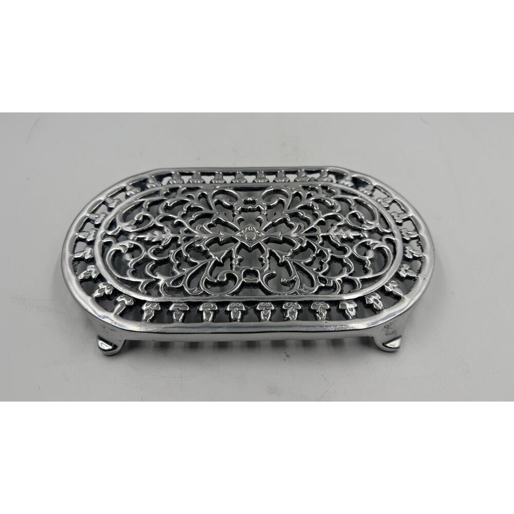 Vintage Welch Trivet Aluminum Pan Pot Stand 9”X5.75” RARE